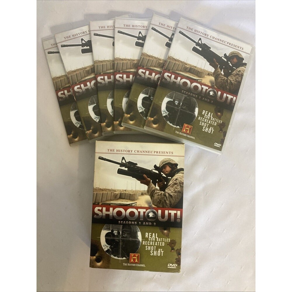 Shootout Seasons 1 and 2, Real Gun Battles Recreated, 6 DVD Set History Channel